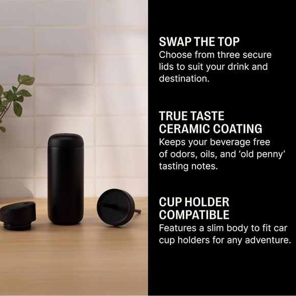 Fellow 16 oz Carter Bundle (3 in 1) Travel Mug - Mate Black - Picture 3 of 10